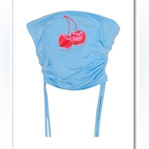 NWT O-Mighty Cherry Graphic Tube Top S